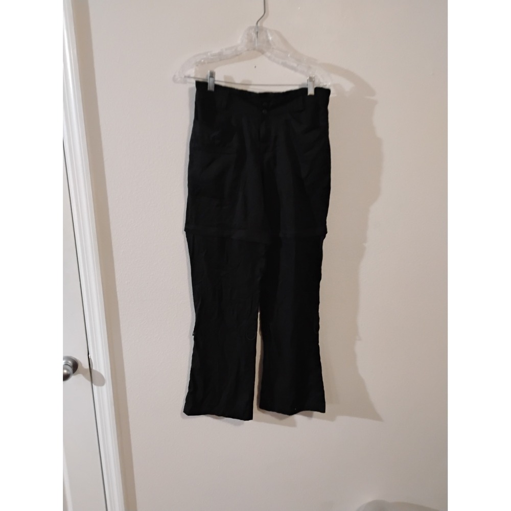 Magellan Outdoors Women Black Convertible Hiking Pants Zip Off Shorts Size Small